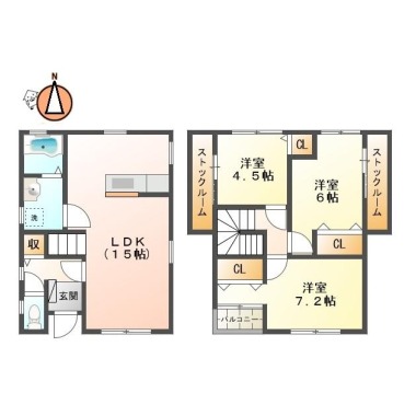 フィットセル蔵本III Dの間取り図