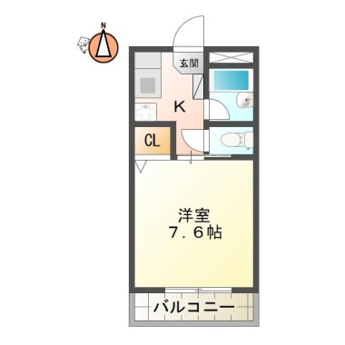 南庄町 マンション 1K 301の間取り図