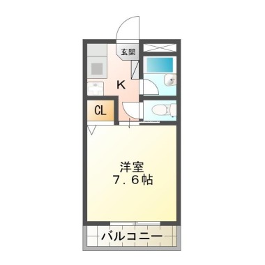 南庄町 マンション 1K 303の間取り図