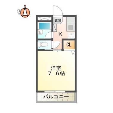 南庄町 マンション 1K 307の間取り図