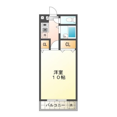 北島田町 マンション 1K 201の間取り図