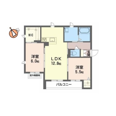 ベレオ八万 201の間取り図