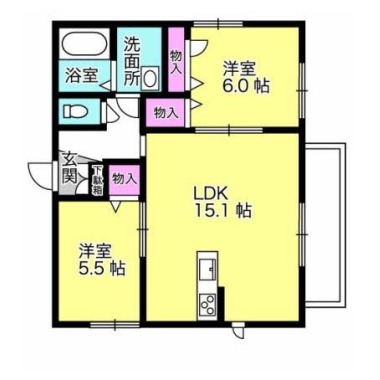 ベレオ八万 303の間取り図