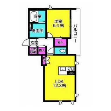 FORENABRUN徳島 201の間取り図