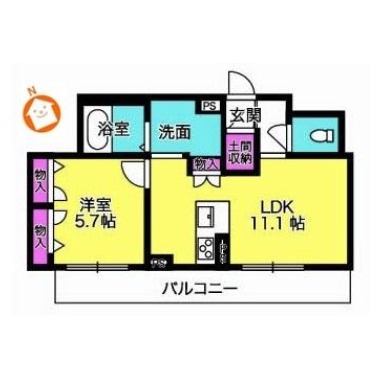 FORENABRUN徳島 202の間取り図