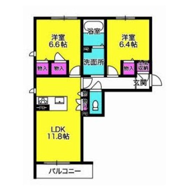 FORENABRUN徳島 203の間取り図