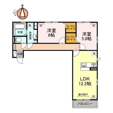 セジュールエム 203の間取り図