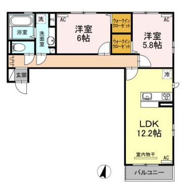 セジュールエム 303の間取り図