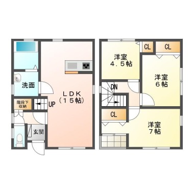 フィットタウン名東II Aの間取り図