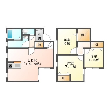 フィットタウン名東II Dの間取り図