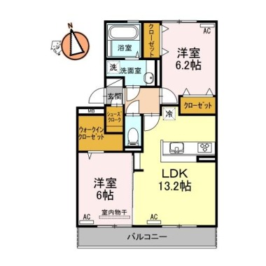 エル・ソル沖浜 205の間取り図