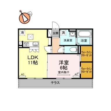コンフォーティア沖浜II 102の間取り図