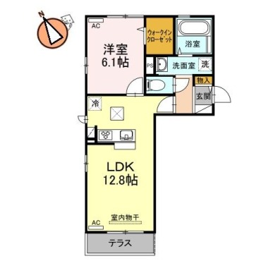 アイリーブ庄町 107の間取り図