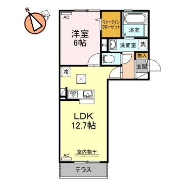 アイリーブ庄町 303の間取り図