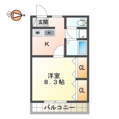 CASA南昭和 205の間取り図