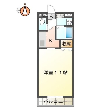 エスポワール2 107の間取り図