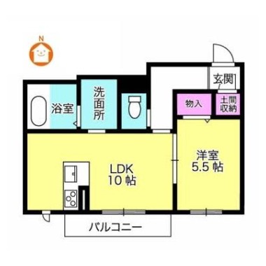 レフィシア安宅 103の間取り図