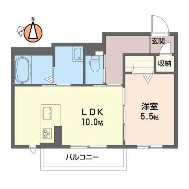 レフィシア安宅 203の間取り図