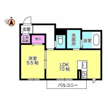 レフィシア安宅 302の間取り図