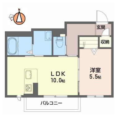 レフィシア安宅 303の間取り図