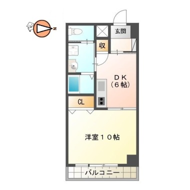 東吉野町 マンション 1DK 304の間取り図