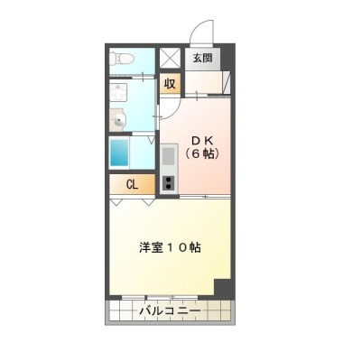 東吉野町 マンション 1DK 403の間取り図