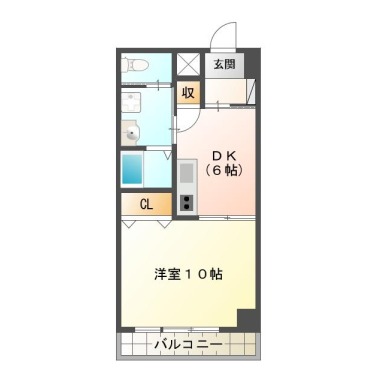 東吉野町 マンション 1DK 404の間取り図