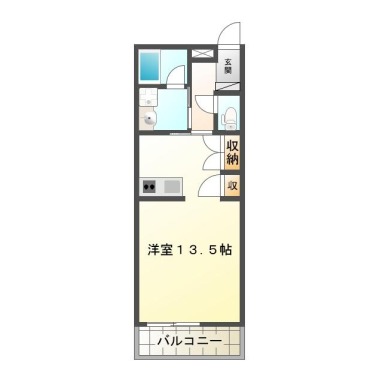 南佐古八番町 マンション 1R 302の間取り図