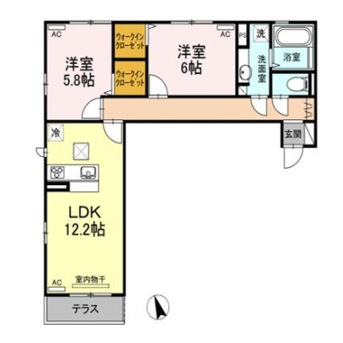 ソラーナ沖浜 202の間取り図