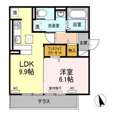 ソラーナ沖浜 301の間取り図