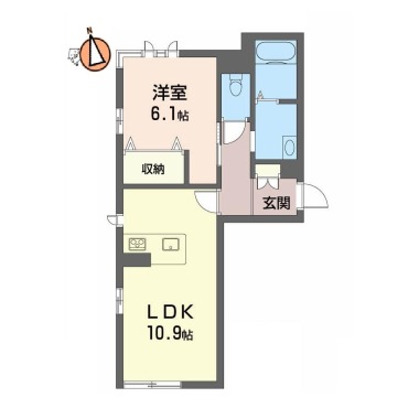 ベレオ助任橋 103の間取り図