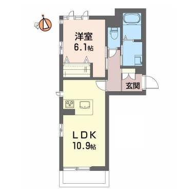 ベレオ助任橋 303の間取り図