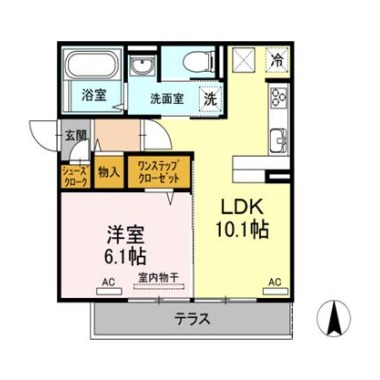 リーリエ中吉野 105の間取り図