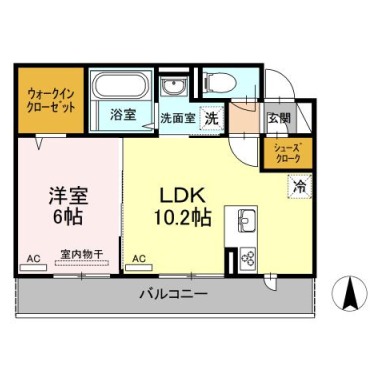 リーリエ中吉野 207の間取り図