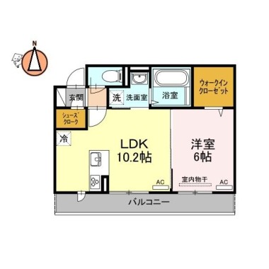 リーリエ中吉野 208の間取り図