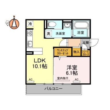 リーリエ中吉野 301の間取り図