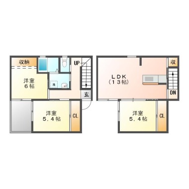 アヴァンセ弐番館 Aの間取り図