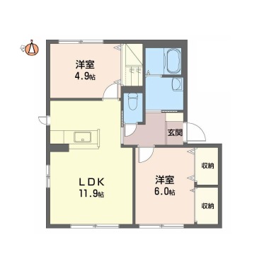 シャーメゾンラヴィA棟 101の間取り図