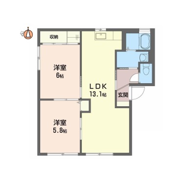 シャーメゾンラヴィC棟 201の間取り図
