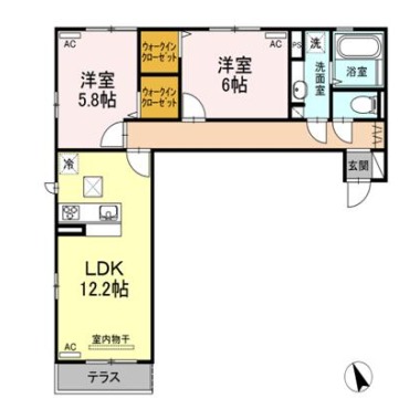 ロイヤルハイム 202の間取り図