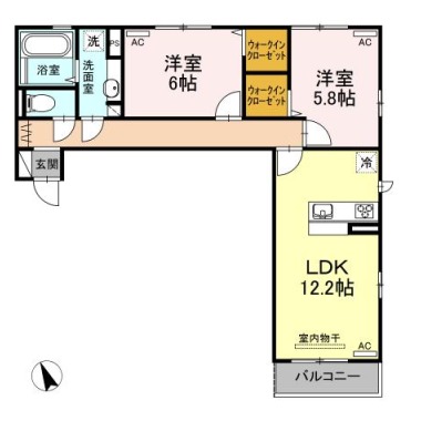 ロイヤルハイム 203の間取り図