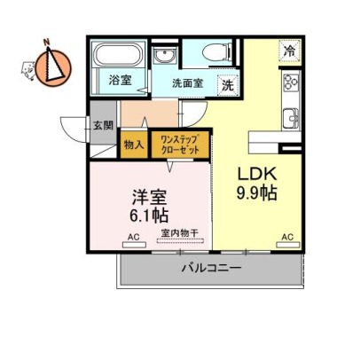 ロイヤルハイム 305の間取り図