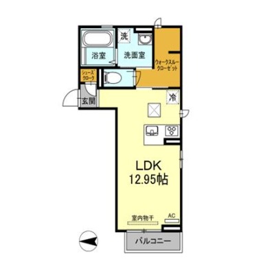 グリンセル新蔵 201の間取り図