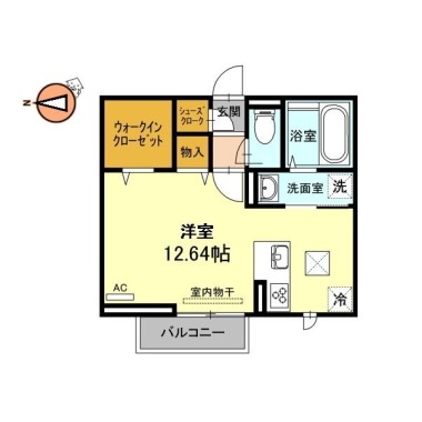 グリンセル新蔵 202の間取り図