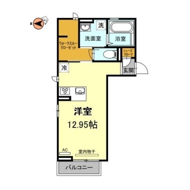 グリンセル新蔵 203の間取り図