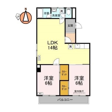 その木ハイツ 201の間取り図