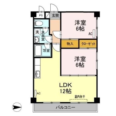 その木ハイツ 202の間取り図