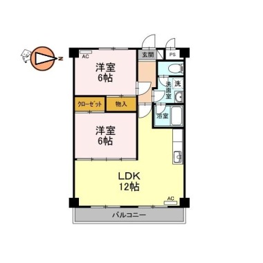 その木ハイツ 203の間取り図