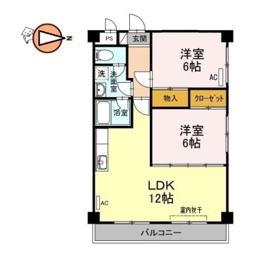 その木ハイツ 402の間取り図