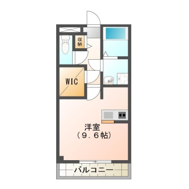 西二軒屋町 マンション 1K 402の間取り図
